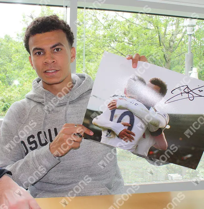 Dele Alli Signed Tottenham Hotspur Photo: Celebrating With Harry Kane
