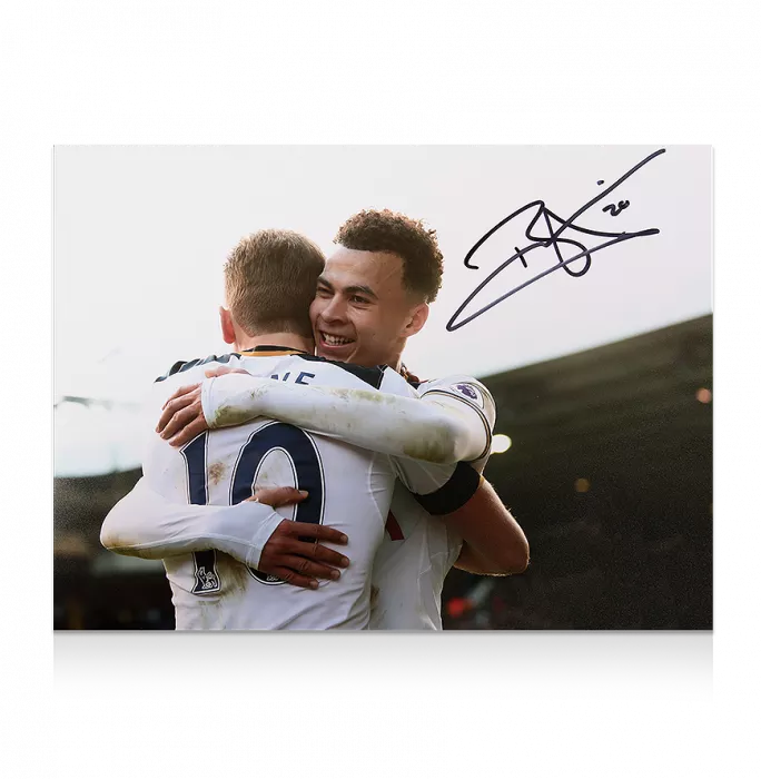 Dele Alli Signed Tottenham Hotspur Photo: Celebrating With Harry Kane