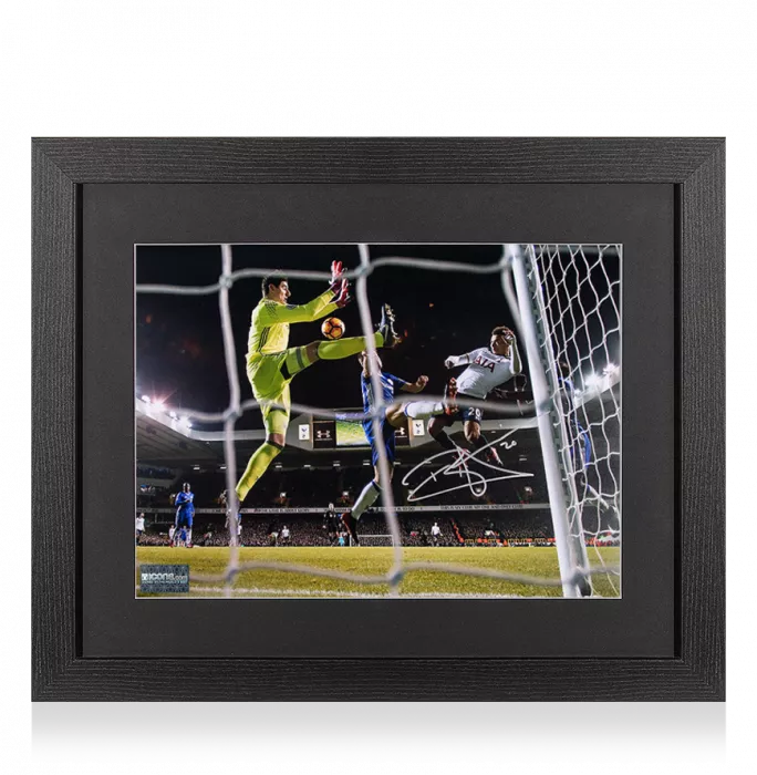 Dele Alli Signed Tottenham Hotspur Photo In Black Wooden Frame: Brace vs Chelsea