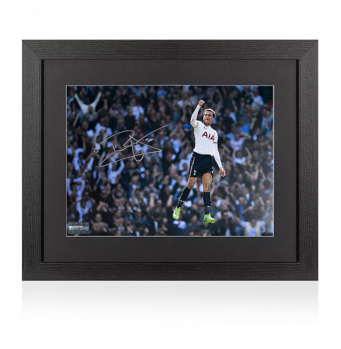 Dele Alli Signed Tottenham Hotspur Photo In Black Wooden Frame: Fans' Favourite