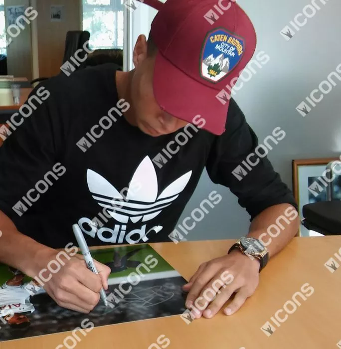 Dele Alli Signed Tottenham Hotspur Photo In Black Wooden Frame: UEFA Champions League Debut