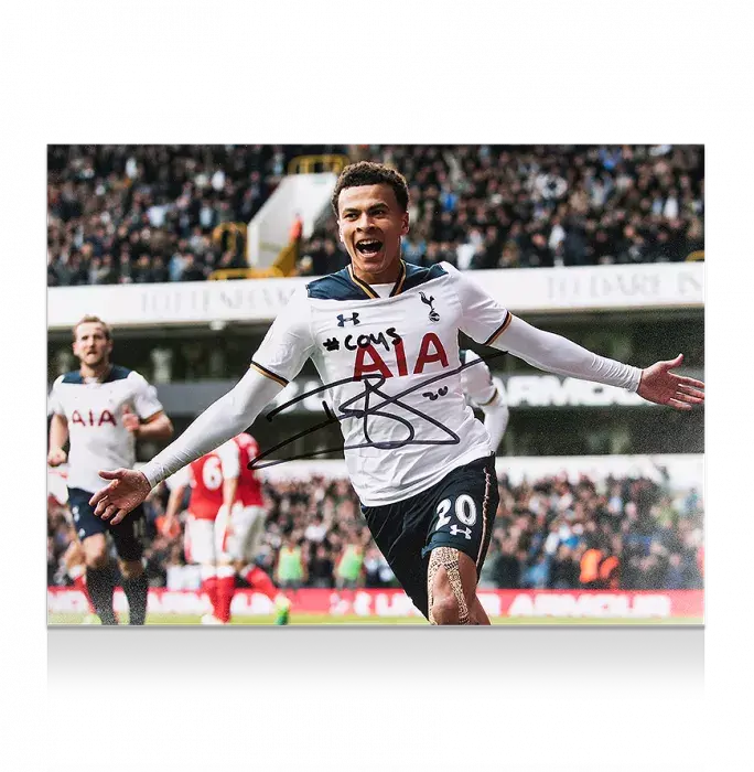 Dele Alli Signed Tottenham Hotspur Photo: North London Derby Goal With "COYS" Inscription