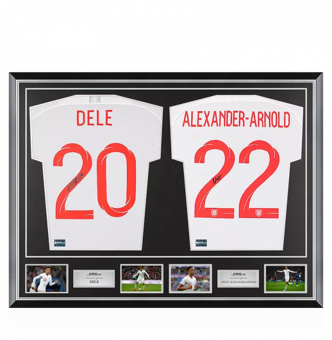 Dele Alli & Trent Alexander-Arnold Signed England Shirts In Classic Dual Frame