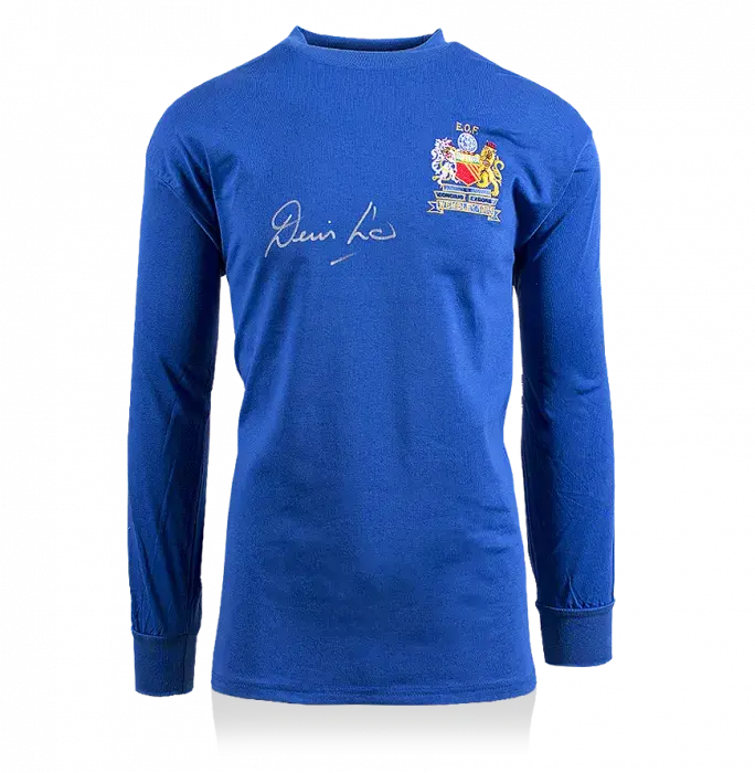Denis Law Front Signed Manchester United Away Shirt: 1968 European Cup Final Edition