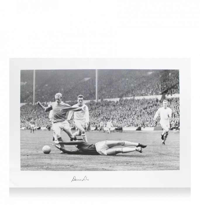 Denis Law Signed Manchester United Photo: 1963 FA Cup Final
