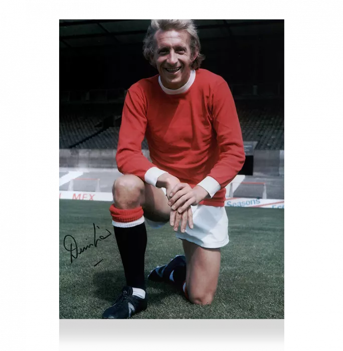 Denis Law Signed Manchester United Photo: The Lawman