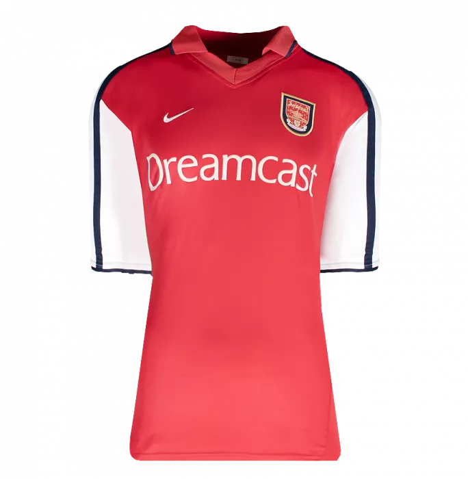 Dennis Bergkamp Back Signed Arsenal 2000-02 Shirt In Hero Frame: Option 1