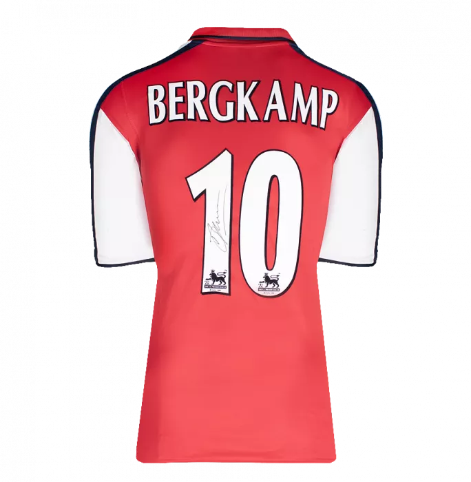 Dennis Bergkamp Back Signed Arsenal 2000-02 Shirt In Classic Frame