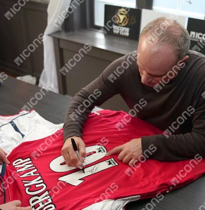 Dennis Bergkamp Back Signed Arsenal 2000-02 Shirt