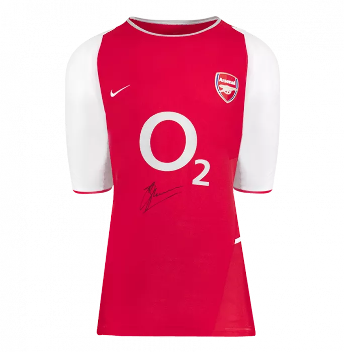 Dennis Bergkamp Back Signed Arsenal 2002-04 Home Shirt