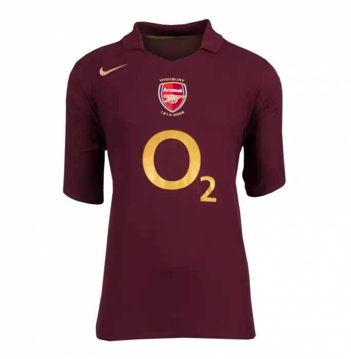 Dennis Bergkamp Back Signed Arsenal 2005-06 Home Shirt - Centenary