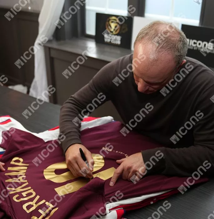 Dennis Bergkamp Back Signed Arsenal 2005-06 Home Shirt - Centenary