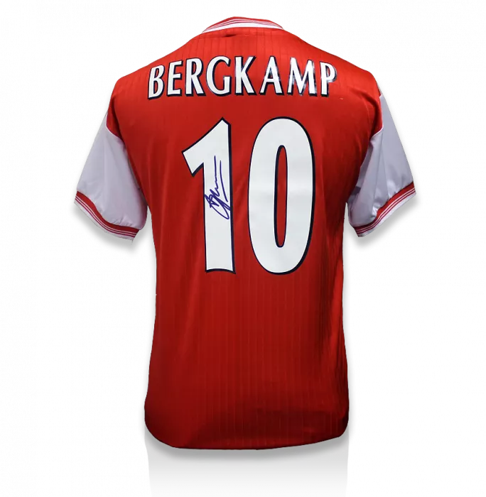 Dennis Bergkamp Back Signed Arsenal Centenary Shirt