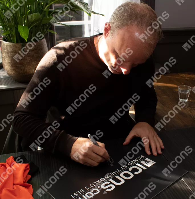 Dennis Bergkamp Back Signed Arsenal Heritage "Invincibles" Shirt In Classic Frame