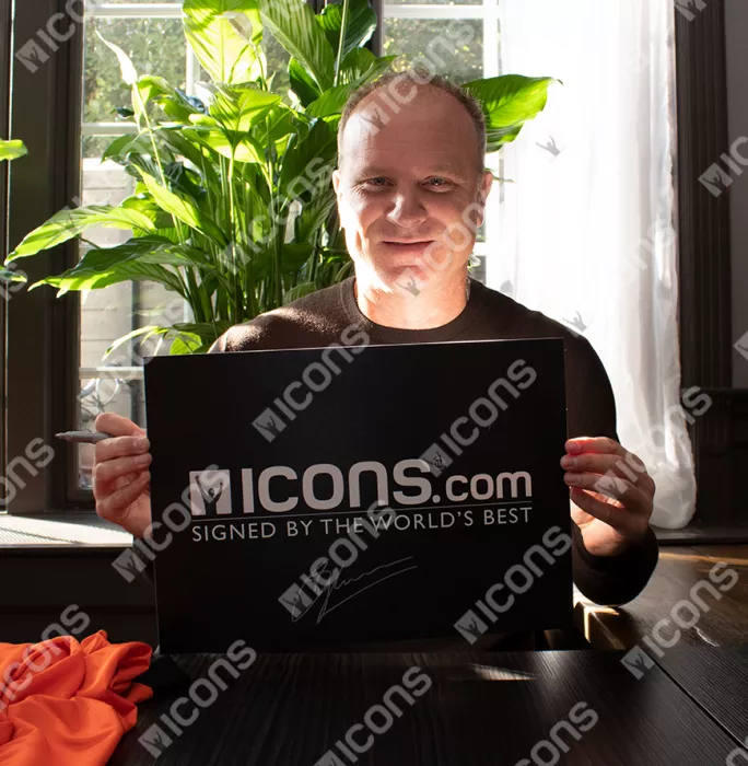 Dennis Bergkamp Back Signed Arsenal Heritage "Invincibles" Shirt