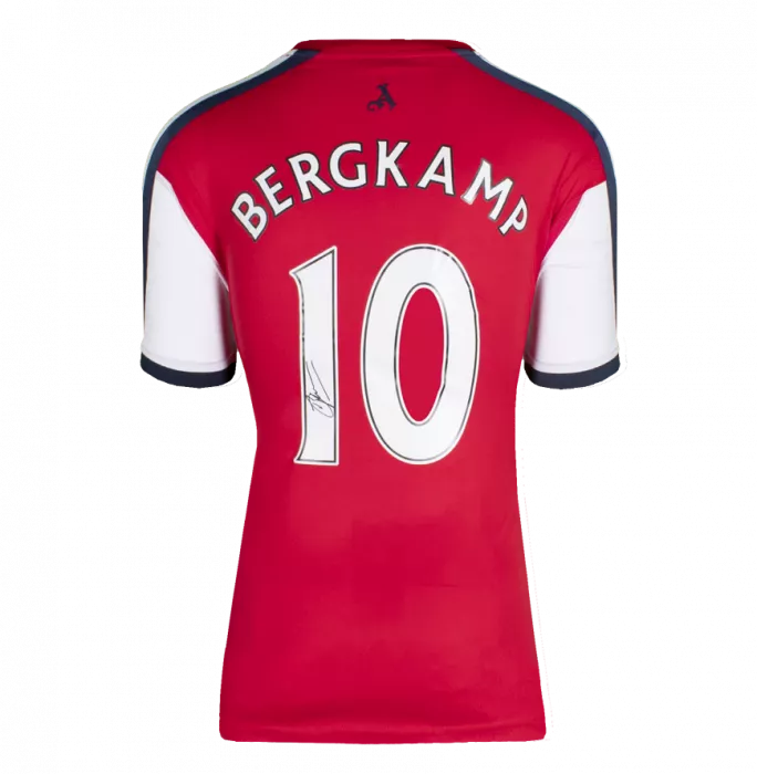 Dennis Bergkamp Back Signed Arsenal Retro Shirt In Classic Frame