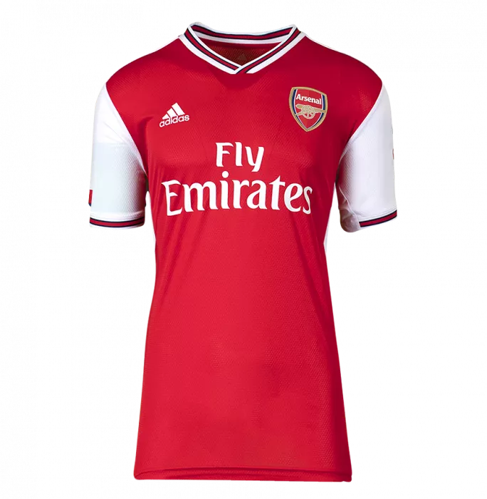 Dennis Bergkamp Back Signed Modern Arsenal Home Shirt In Deluxe Packaging