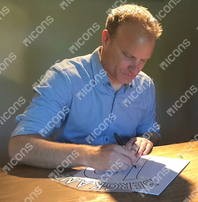 Dennis Bergkamp Back Signed Modern Arsenal Home Shirt