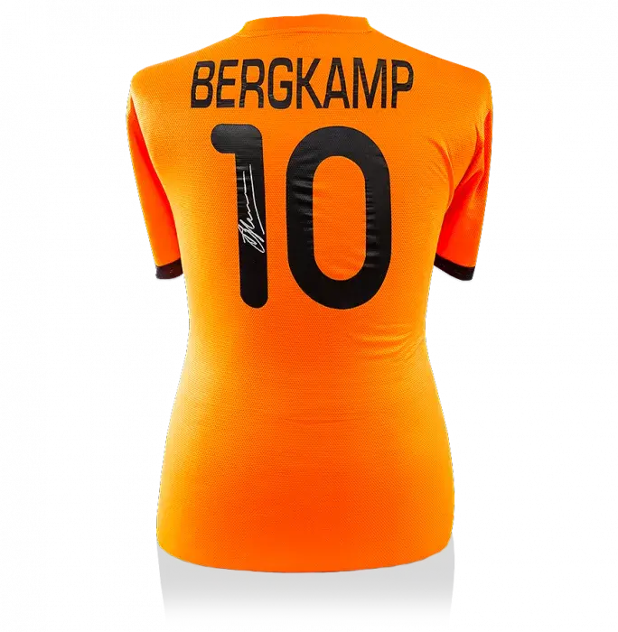 Dennis Bergkamp Back Signed Netherlands Home Shirt