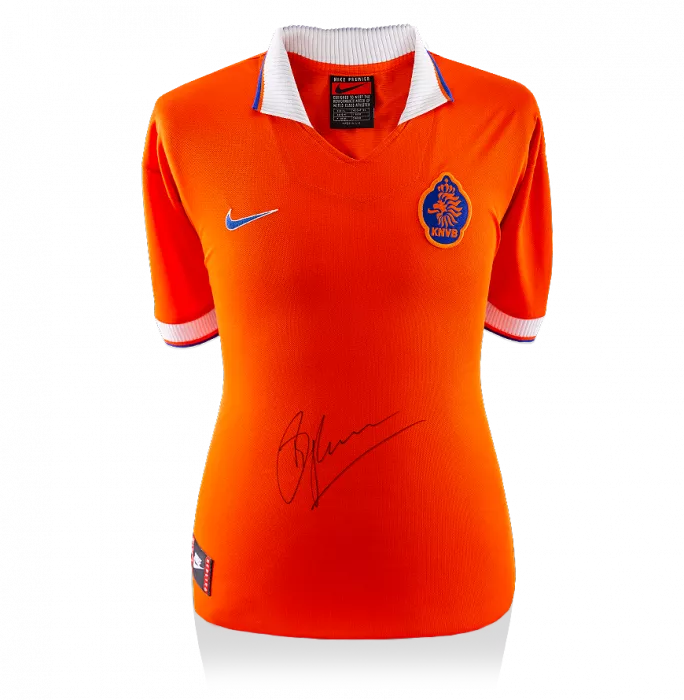 Dennis Bergkamp Front Signed Netherlands 1996-97 Home Shirt
