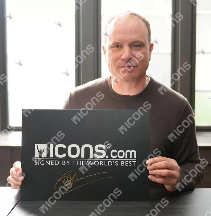 Dennis Bergkamp Official UEFA Europa League Back Signed Arsenal T-Shirt With Fan Style Numbers