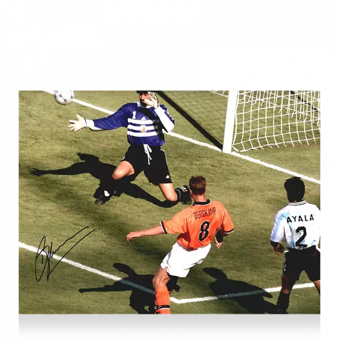 Dennis Bergkamp Signed Netherlands Photo: Iconic Goal vs Argentina