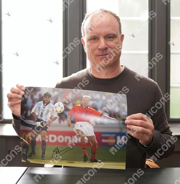 Dennis Bergkamp Signed Netherlands Photo In Premium Photo Frame: FIFA World Cup Goal Vs Argentina