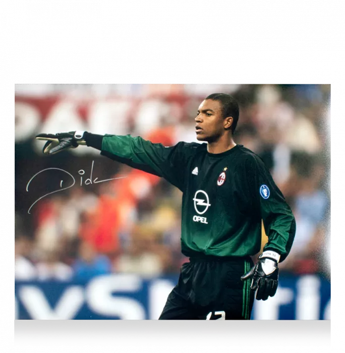 Dida Signed AC Milan Photo In Black Wooden Frame