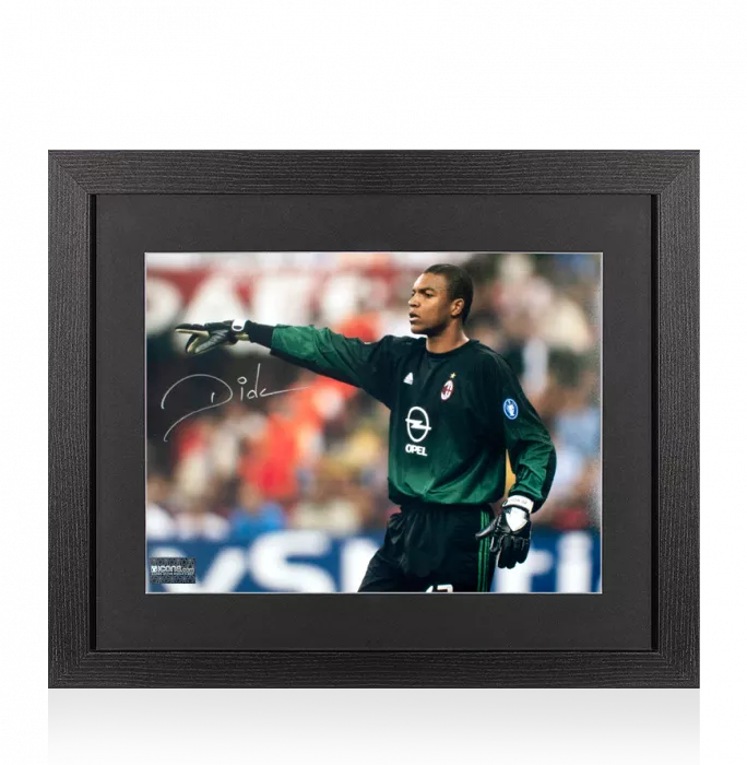 Dida Signed AC Milan Photo In Black Wooden Frame