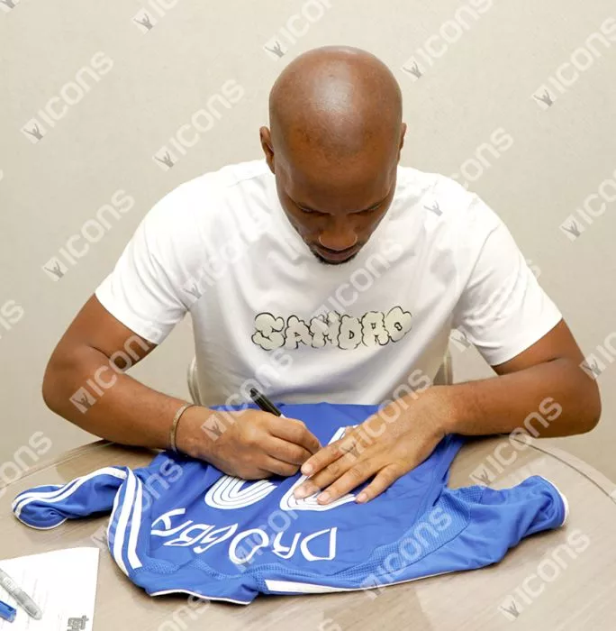 Didier Drogba Back Signed Chelsea 2006-08 Home Shirt
