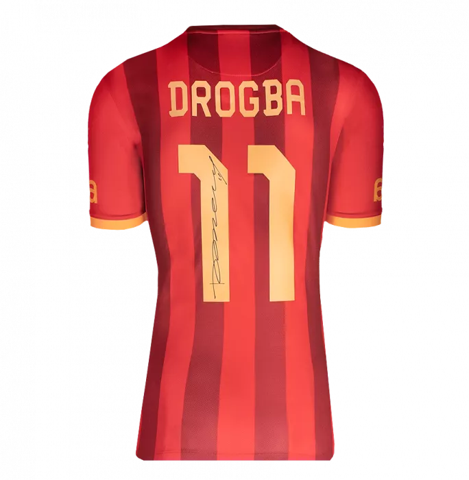Didier Drogba Back Signed Galatasaray 2013-14 Third Shirt In Hero Frame: Option 1