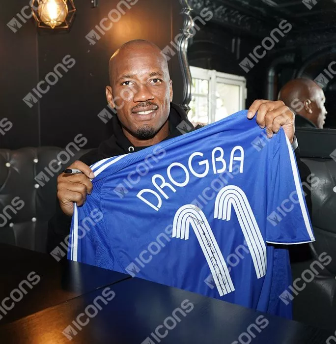 Didier Drogba Official Chelsea FC Signed And Framed Chelsea 2006-08 Home Shirt