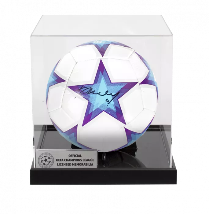 Didier Drogba Official UEFA Champions League Signed Football In Acrylic Case