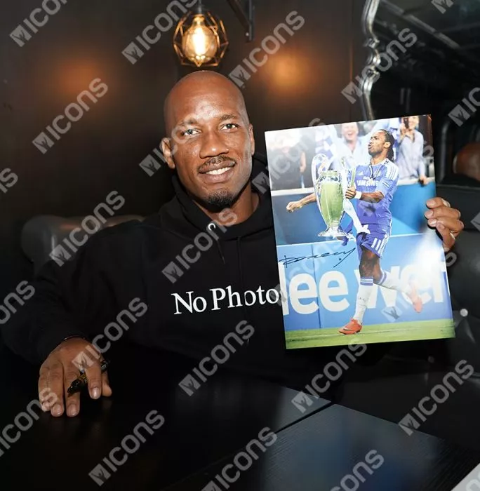Didier Drogba Official UEFA Champions League Signed And Framed Chelsea Photo: UEFA Champions League Winner