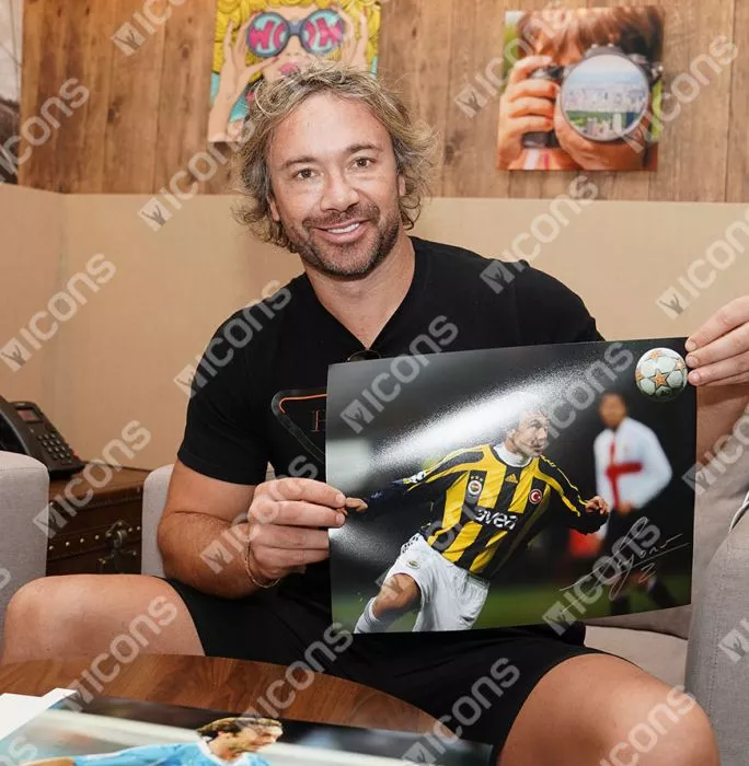 Diego Lugano Signed Fenerbahce Photo In Black Wooden Frame