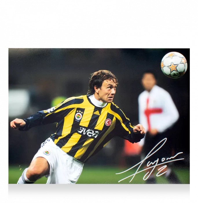 Diego Lugano Signed Fenerbahce Photo In Black Wooden Frame