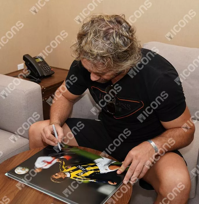 Diego Lugano Signed Fenerbahce Photo In Black Wooden Frame