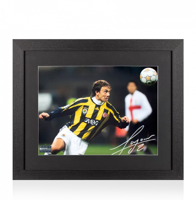 Diego Lugano Signed Fenerbahce Photo In Black Wooden Frame