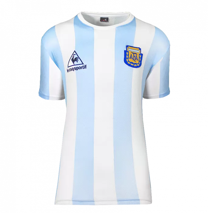 Diego Maradona Back Signed Argentina 1986 Home Shirt In Classic Frame