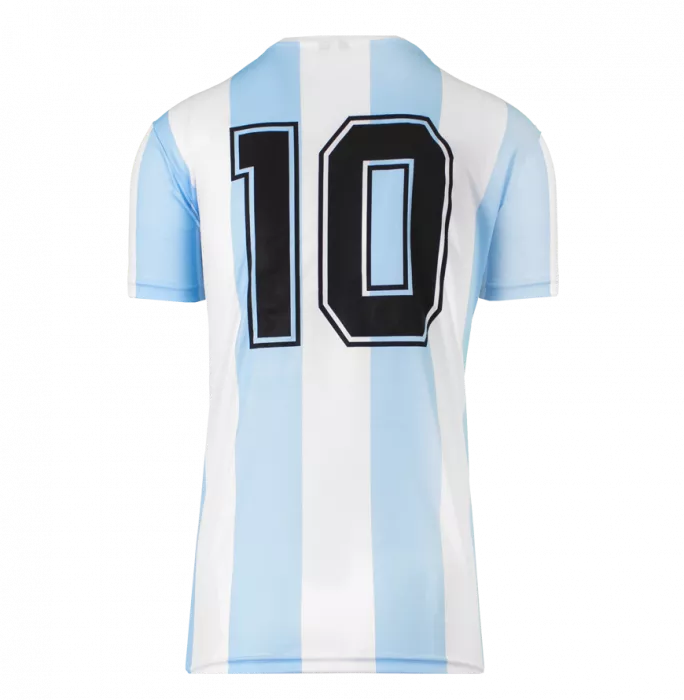 Diego Maradona Front Signed Argentina 1986 Home Shirt In Hero Frame: Option 1