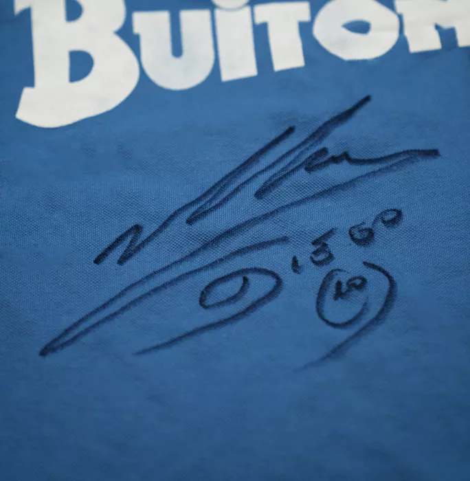 Diego Maradona Front Signed SSC Napoli 1987-88 Home Shirt In Hero Frame: Option 1