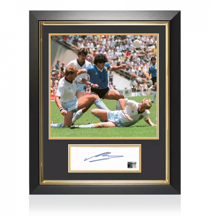 Diego Maradona Official FIFA World Cup Signed And Framed Card: Iconic Goal Vs England