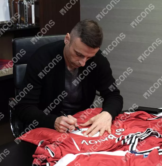 Dimitar Berbatov Back Signed Manchester United 2011-12 Home Shirt In Deluxe Packaging