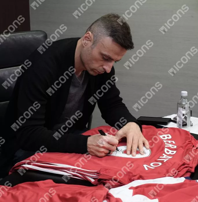 Dimitar Berbatov Back Signed Manchester United 2016-17 Home Shirt In Deluxe Packaging