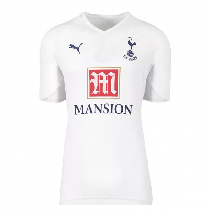 Dimitar Berbatov Back Signed Tottenham Hotspur 2006-07 Home Shirt In Hero Frame: Option 1