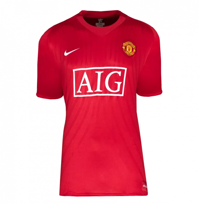 Dimitar Berbatov Official UEFA Champions League Back Signed And Framed Manchester United 2007-09 Home Shirt