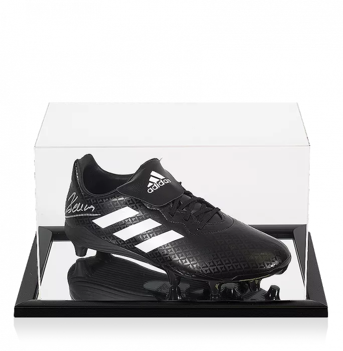 Dimitar Berbatov Signed Black Adidas Boot In Acrylic Case