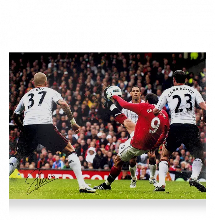 Dimitar Berbatov Signed Manchester United Photo: Overhead Kick vs Liverpool