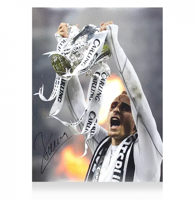 Dimitar Berbatov Signed Tottenham Hotspur Photo: 2008 League Cup Winner
