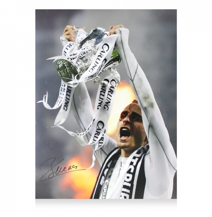 Dimitar Berbatov Signed Tottenham Hotspur Photo In Premium Photo Frame: Carling Cup Winner